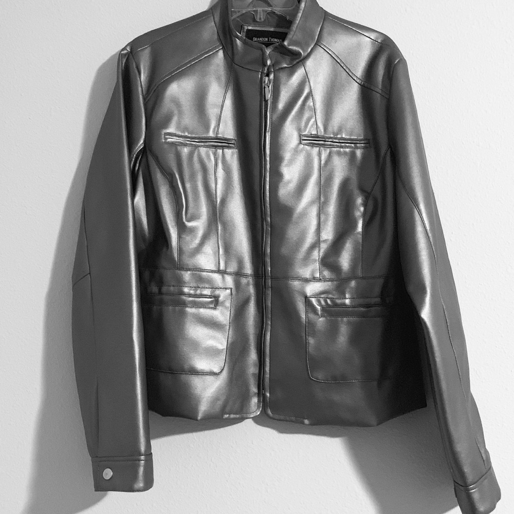 New Brandon Thomas Faux Women’s Leather Jacket